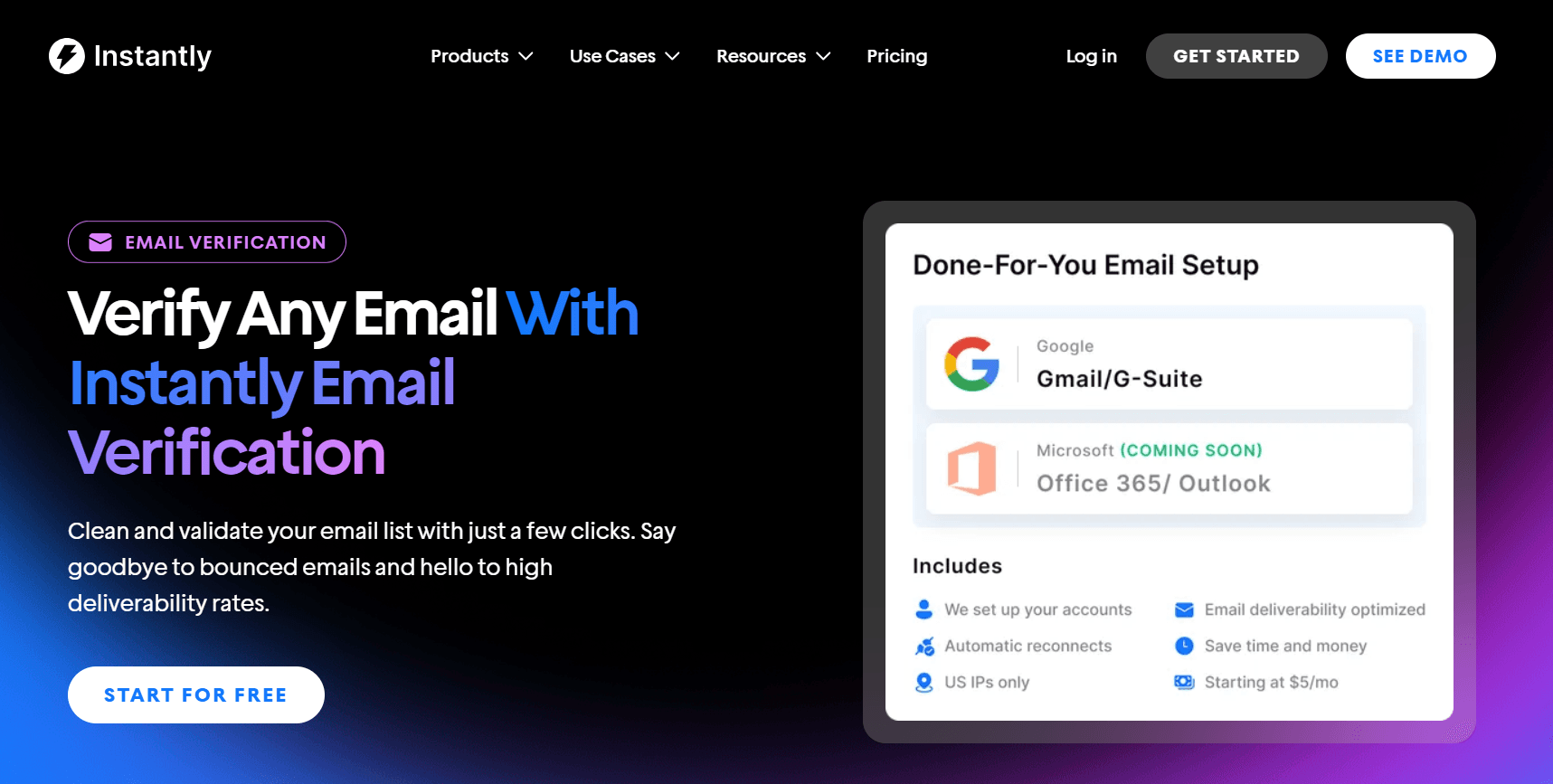 Acting on each email verification status