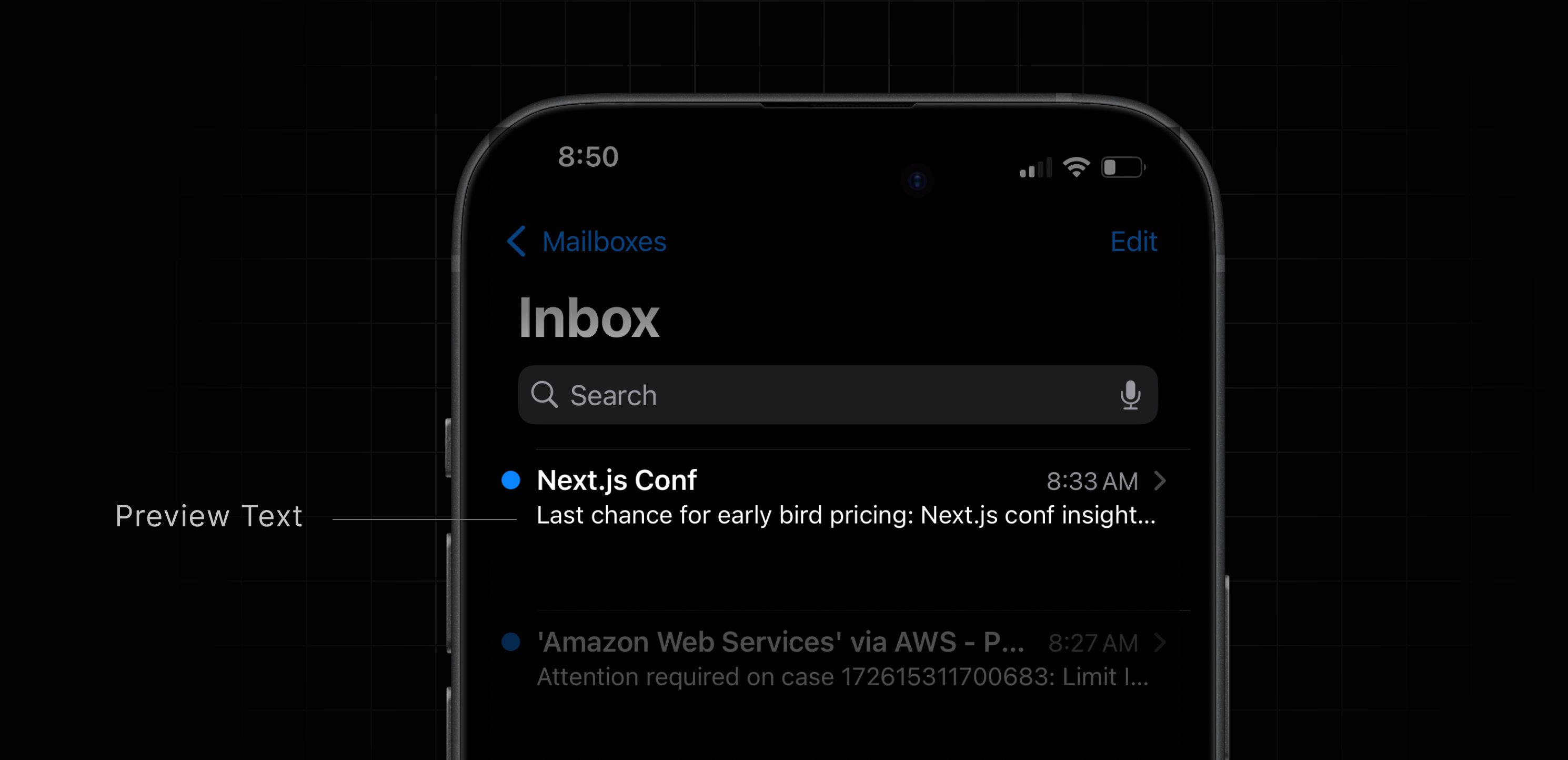 AI-generated email summaries replacing preheader text in the inbox