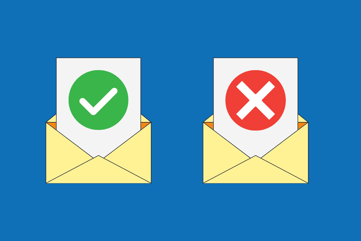 A blocked email returned as a bounce