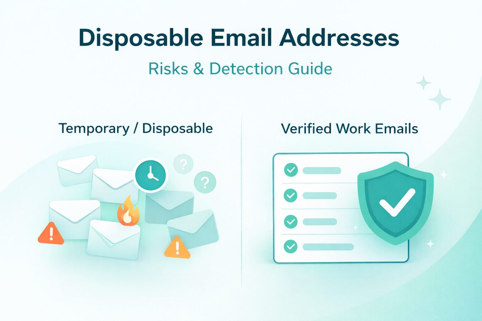 Categories of disposable email addresses ranked from low to high abuse risk