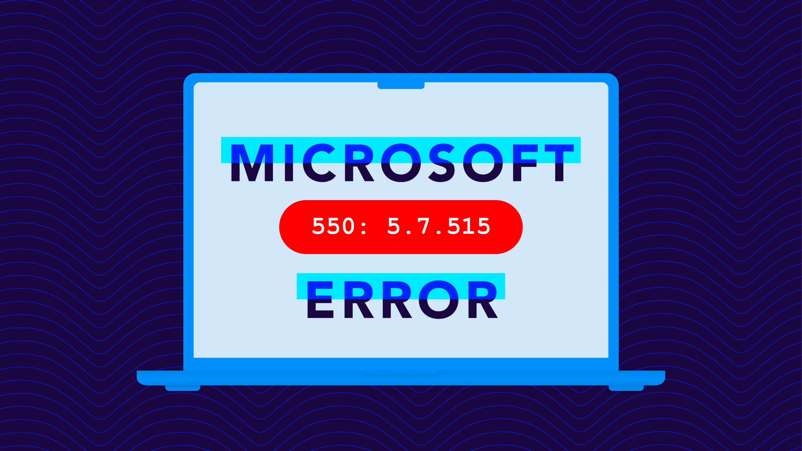 Outlook non-delivery report displaying the 550 5.7.515 access denied authentication error