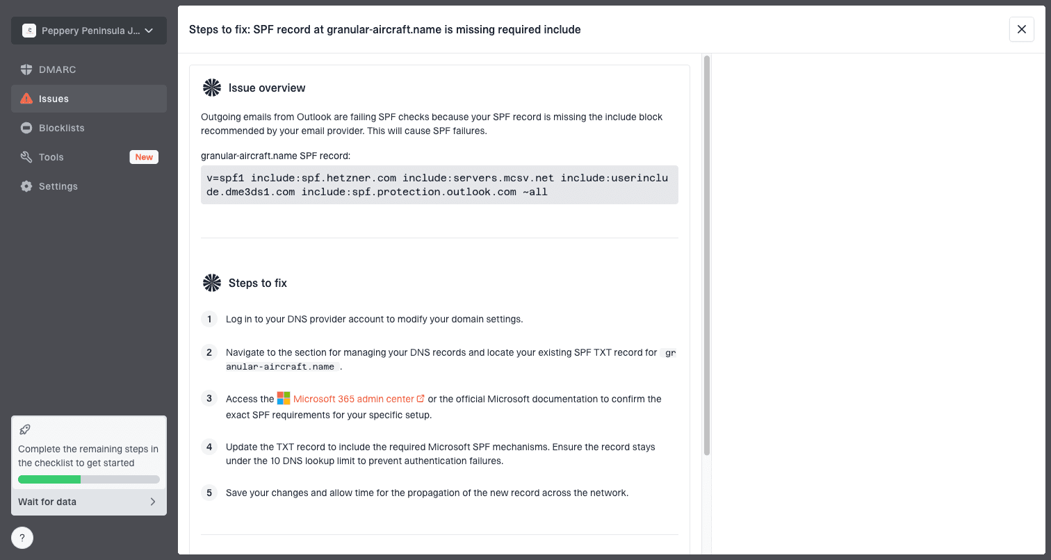 Step-by-step flow for resolving a Gmail sending error