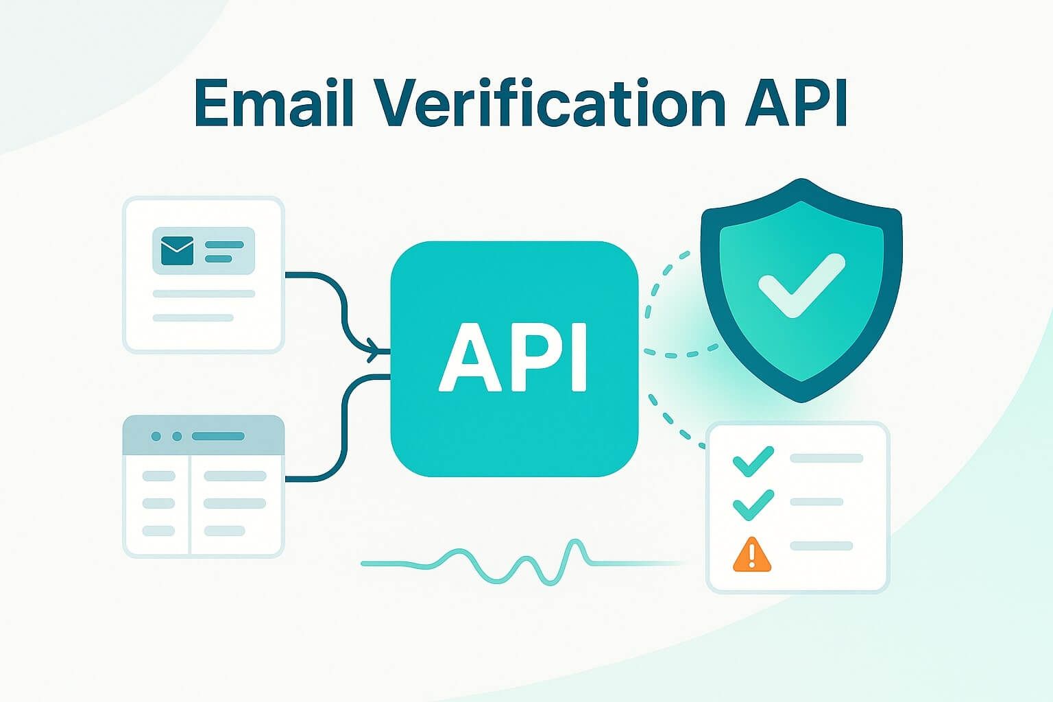 Diagram showing where an email verification API integrates into signup, checkout, and lead-generation forms