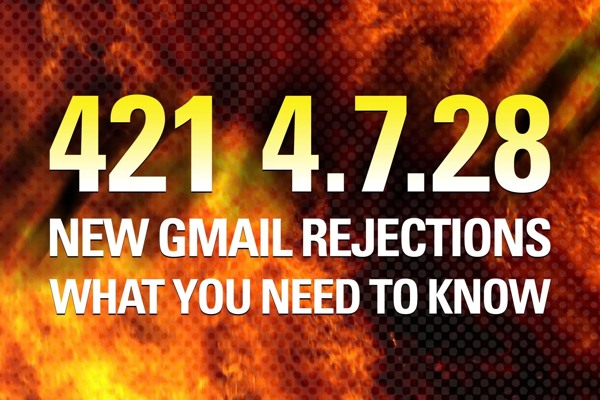 Gmail bounce notifications accumulating in an inbox after a sending spike