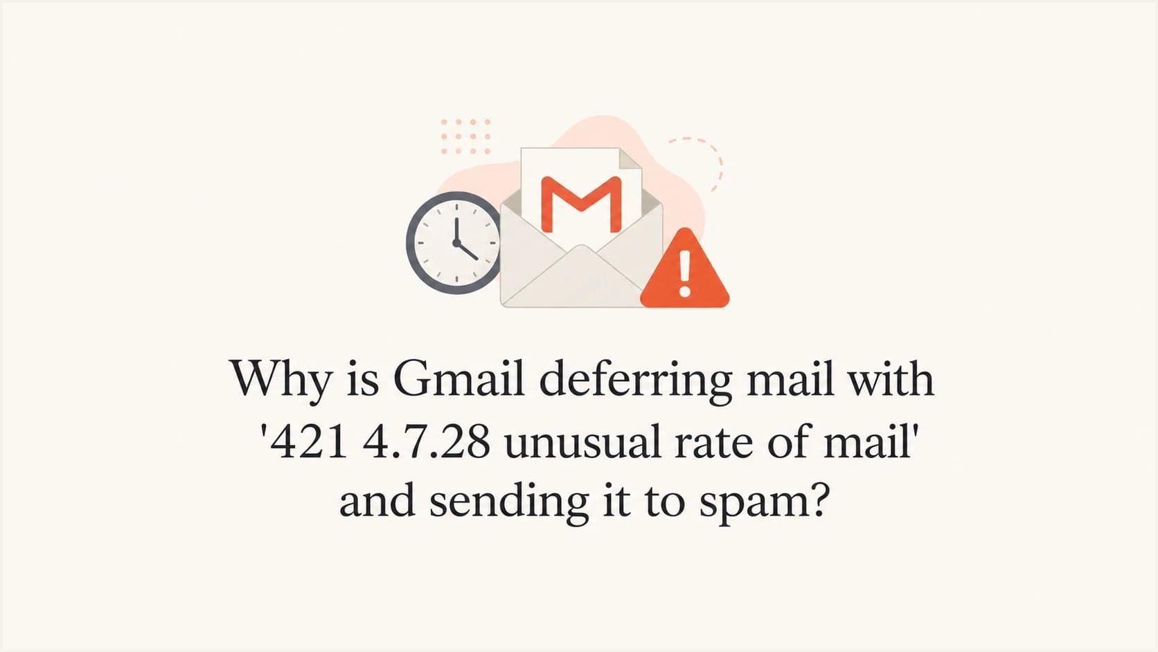Gmail sending volume graph showing a gradual, staged ramp-up after a rate limit