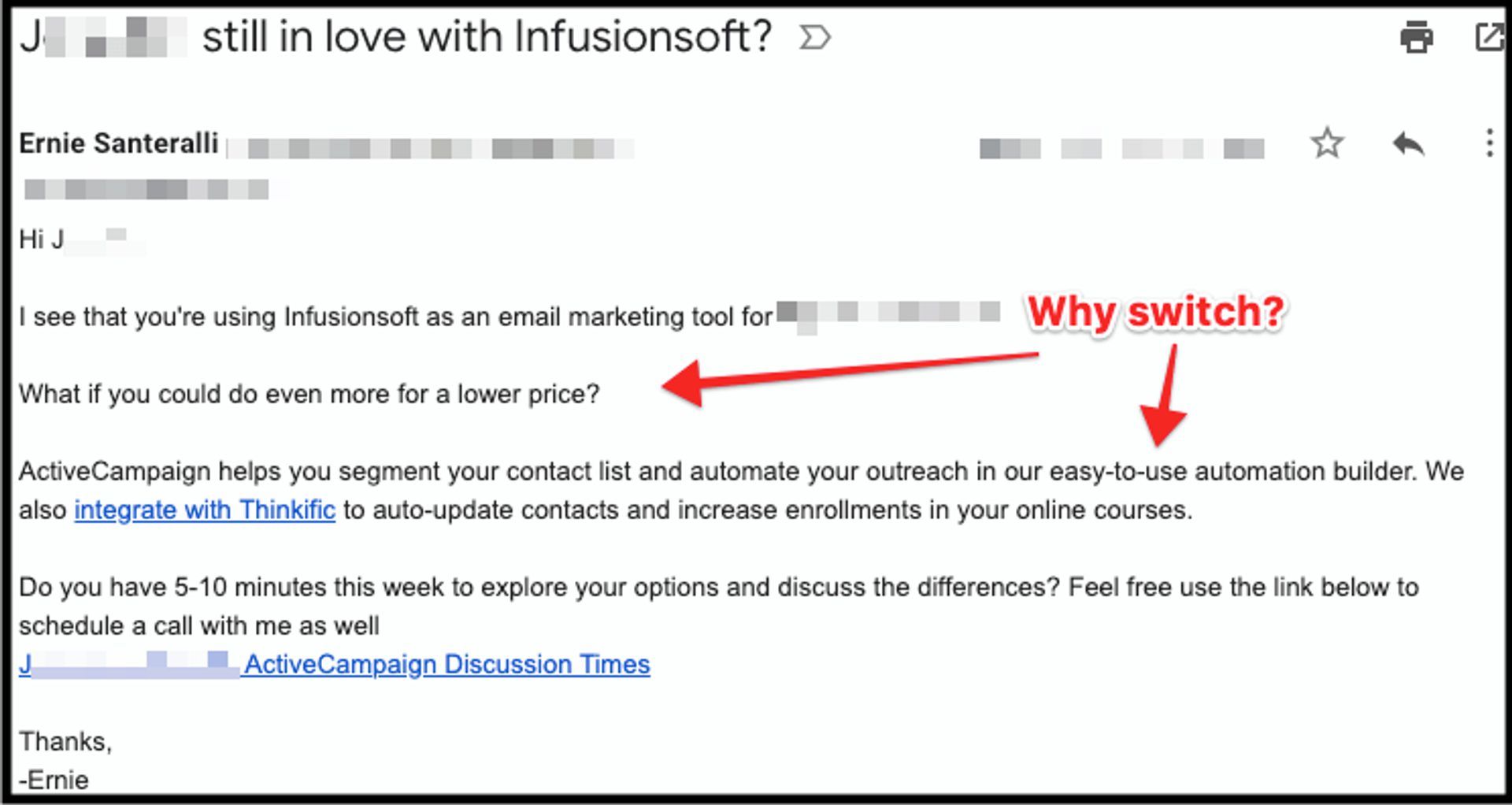 Cold email CTA comparison
