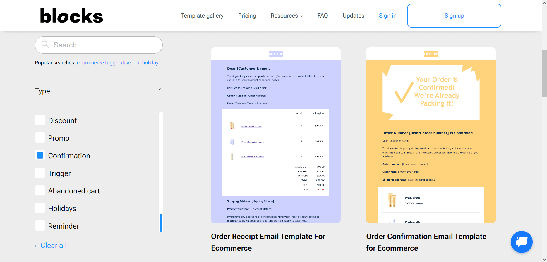 Anatomy of an email confirmation page layout