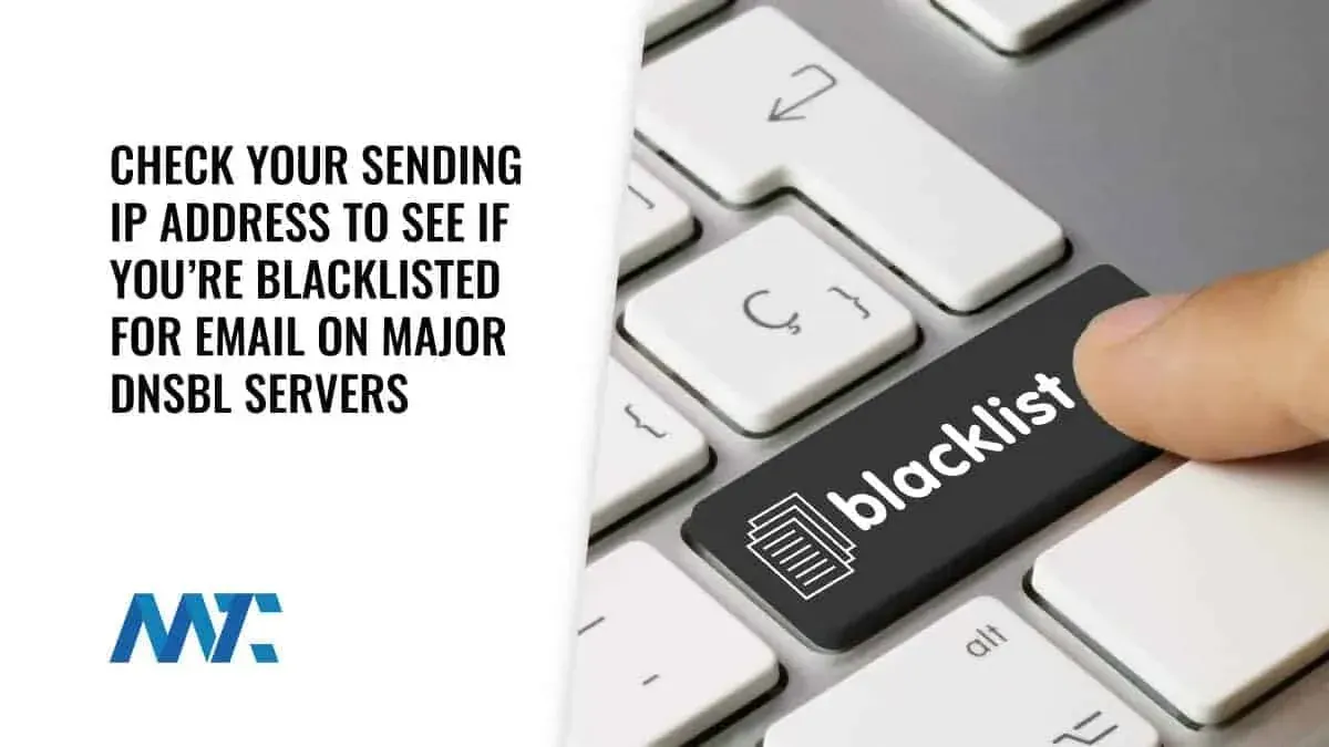 DNSBL email sender IP blacklist check