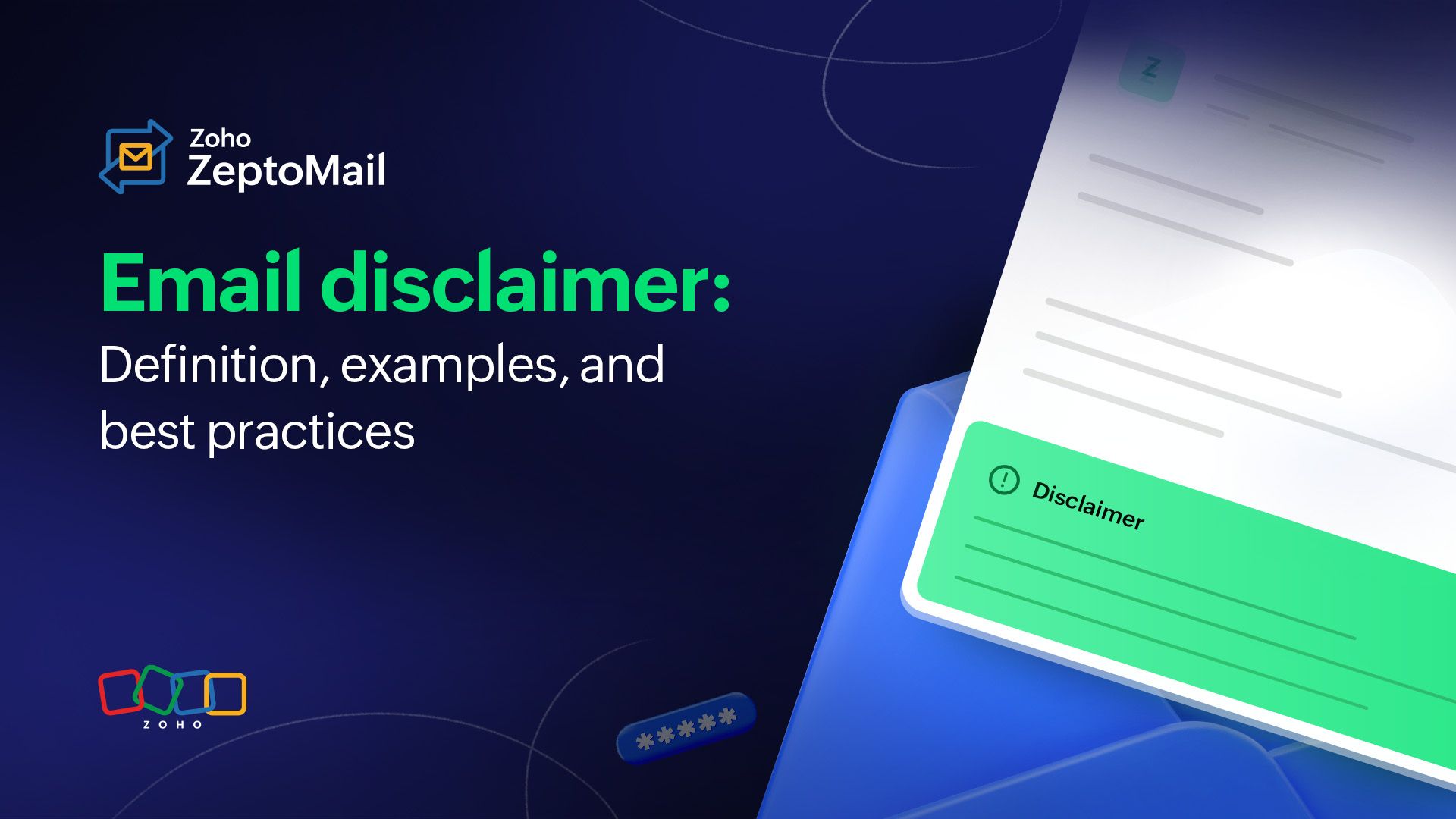 Email disclaimer placed in a business email