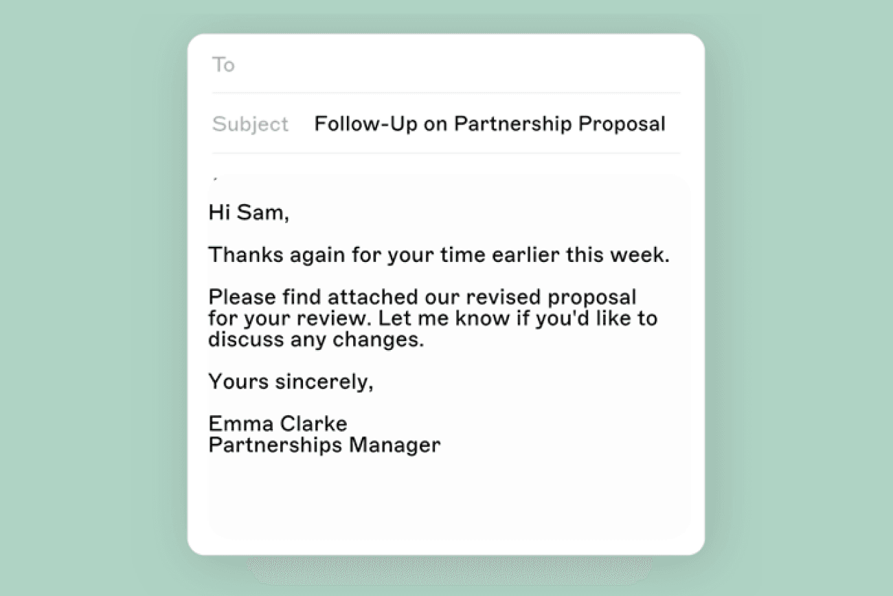 Categories of email sign-offs grouped by formality and use case