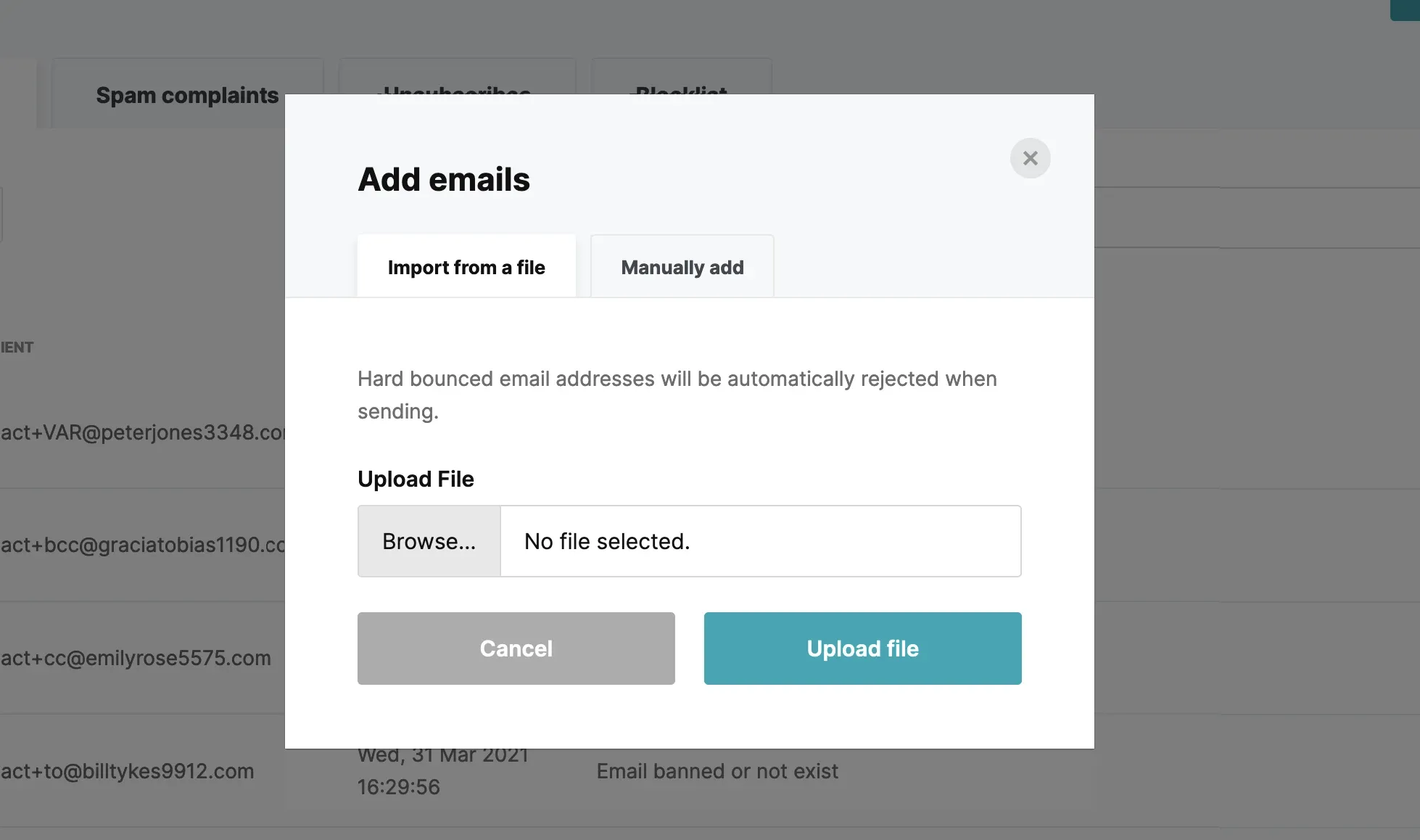 Five categories of addresses that belong on an email suppression list
