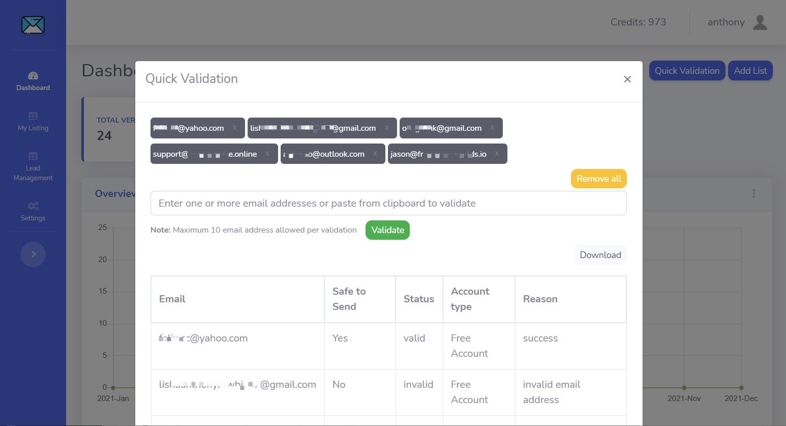 Checking a single email address for free