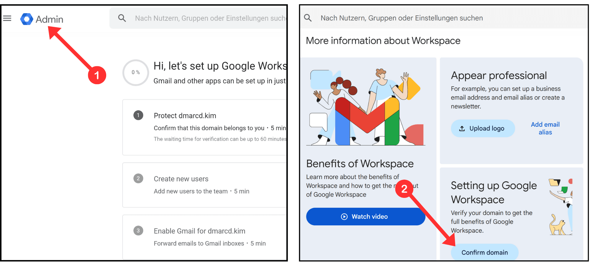 Verifying a Google Workspace domain's DNS records after publishing an SPF record