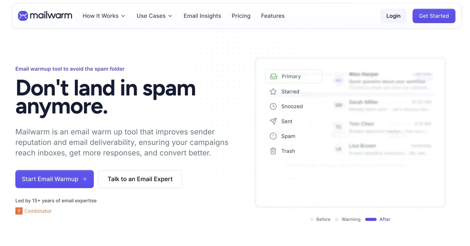 Mailwarm email warmup tool dashboard