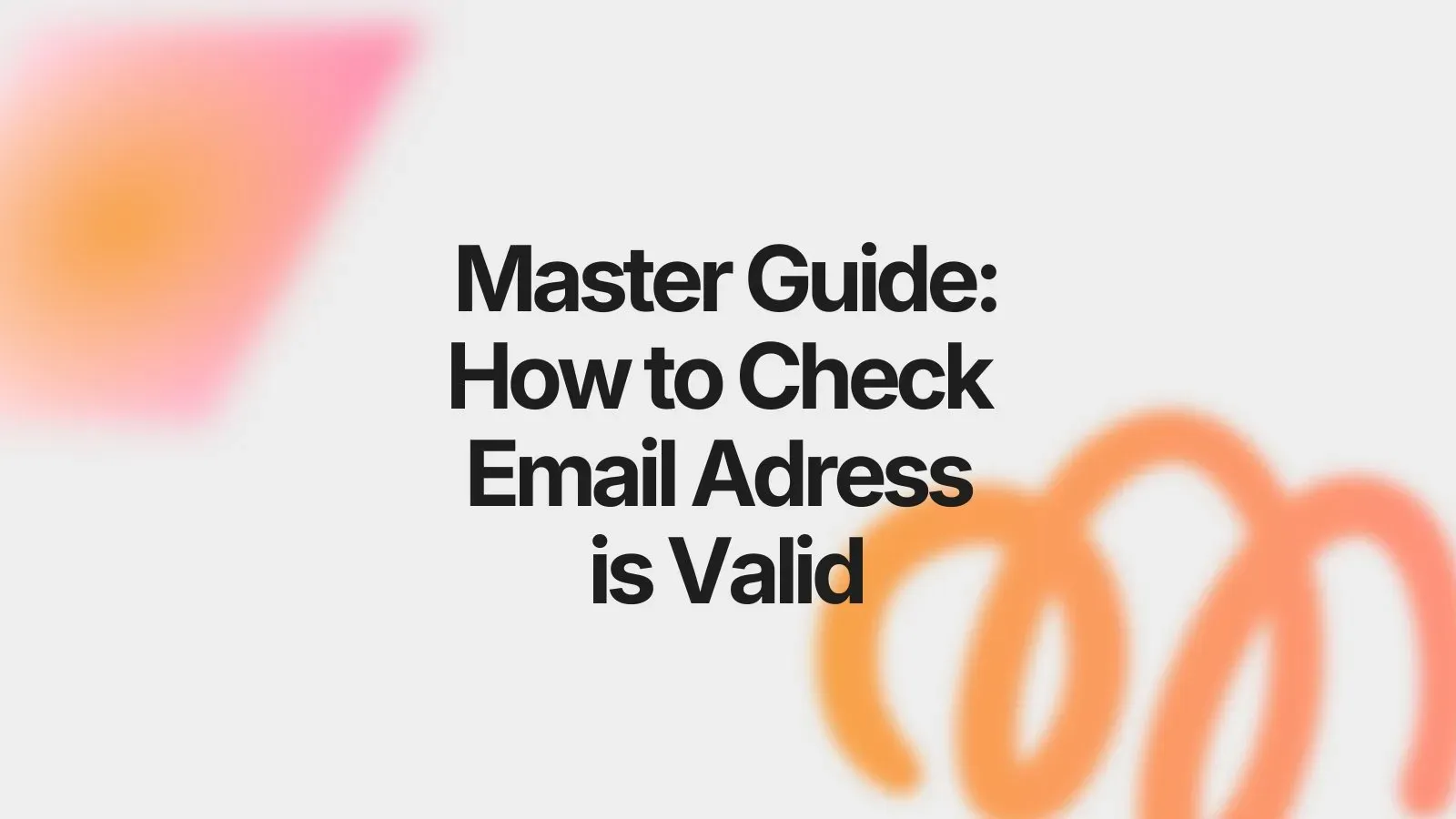 Manual ways to check if an email address is valid