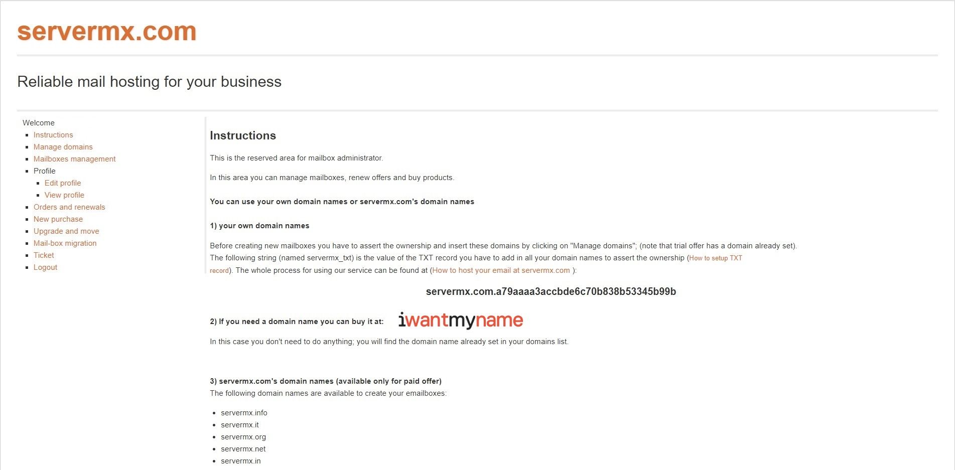 Checking a domain's MX records in a lookup tool