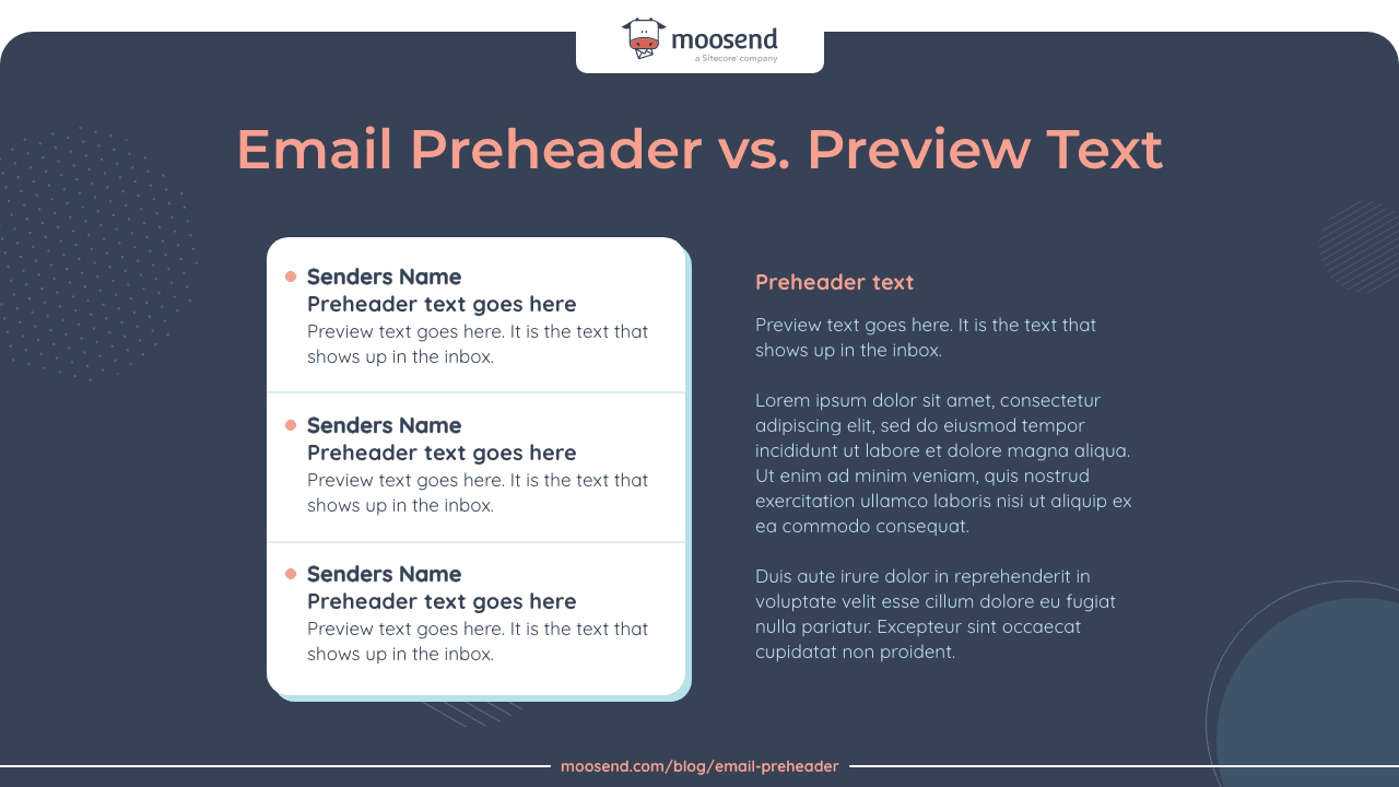 Where preheader text and preview text appear in an email