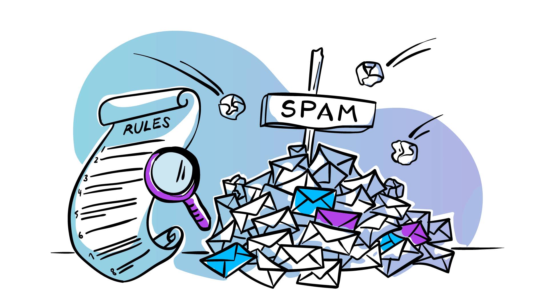 How spam filters flag trigger words